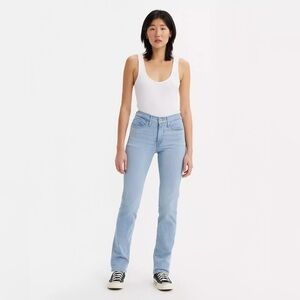 Levi's 314 Shaping Straight Light Blue Straight Leg Jeans